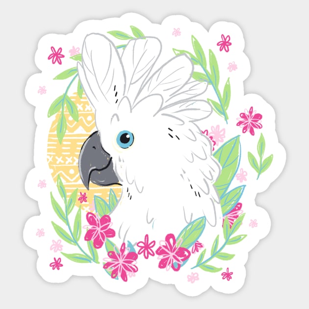 Umbrella Cockatoo Sticker by IllustratedActivist